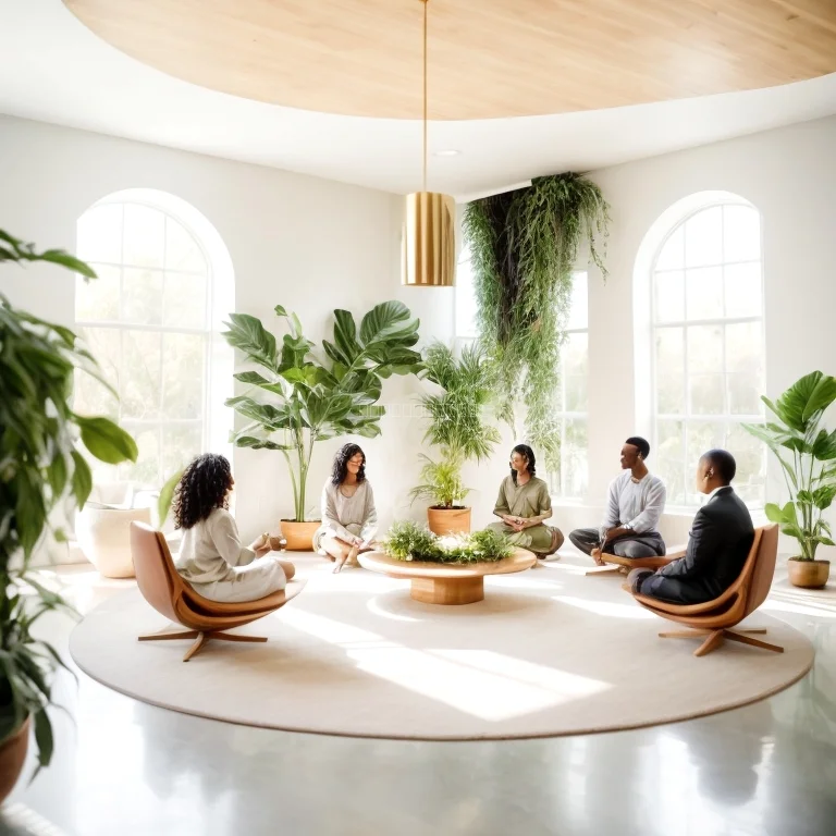 Gruppo di imprenditori in sessione di meditazione a Roma